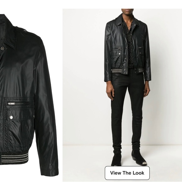 SOLD………….NEW (NO TAGS) SAINT LAURENT COLLARED BOMBER Sz 48 - Picture 6 of 7